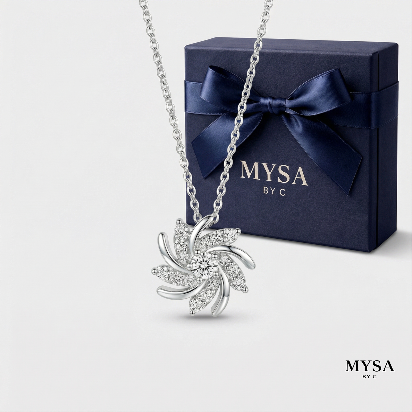 Swirl Moissanite Pendant Necklace