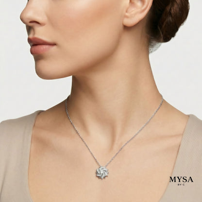 Swirl Moissanite Pendant Necklace